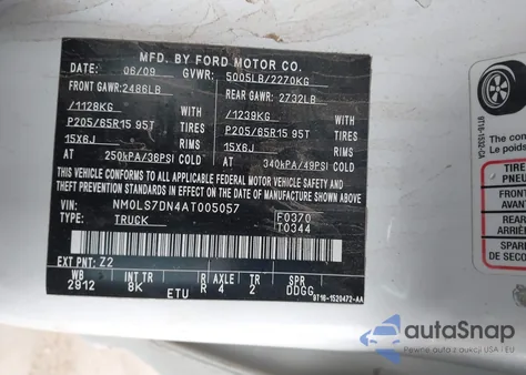 2010 Ford Transit Connect Xlt из США, поврежденный, VIN NM0LS7DN4AT005057